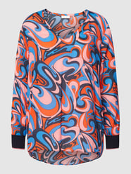 Blouseshirt met all-over motief van Rich & Royal Blauw - 22