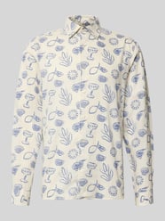 Regular Fit Freizeithemd im Allover-Look mit Kentkragen von MCNEAL - 15
