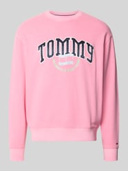 relaxed fit sweatshirt van puur katoen van Tommy Jeans Fuchsia - 6
