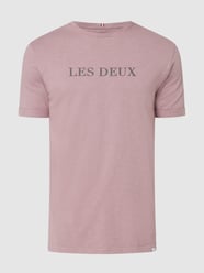 T-shirt z nadrukiem z logo  od Les Deux Fioletowy - 27