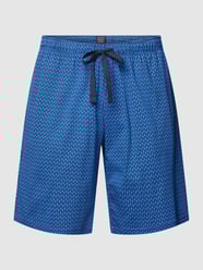 Sweatshorts mit Allover-Muster von Schiesser Türkis - 46