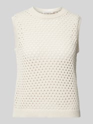 Stricktop mit Lochmuster von Christian Berg Woman Beige - 7
