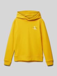 Hoodie mit Label-Print von Calvin Klein Jeans Orange - 5