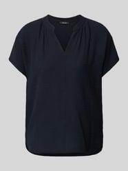 Bluse mit V-Ausschnitt Modell 'FASURA' von OPUS Blau - 8