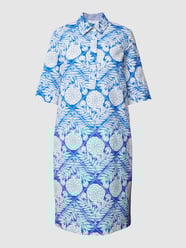 Overhemdjurk met all-over print van Christian Berg Woman Blauw - 41