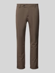 Slim fit stoffen broek met achterzakken, model 'MARCO CONNOR' van Jack & Jones Bruin - 45