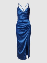 Cocktailkleid in Wickel-Optik von Luxuar Blau - 43