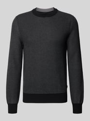Regular fit gebreide pullover van een mix van katoen en scheerwol, model 'HESTRO' van BOSS - 10