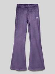 Flared stoffen broek met elastische band van adidas Originals - 48