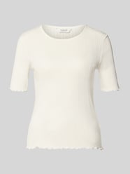 T-Shirt mit Wellensaum und Rundhalsausschnitt Modell 'UNICA' von b.young - 6