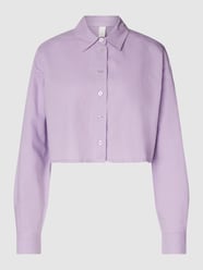 Cropped Hemdbluse aus Viskose mit Hemdblusenkragen von QS by s.Oliver Lila - 33