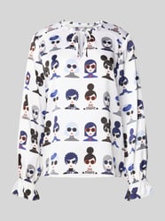 Blouseshirt met druppelvormige hals van Herzensangelegenheit - 25