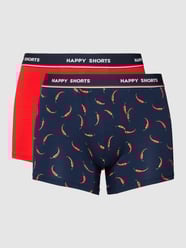 Obcisłe bokserki w zestawie 2 szt. model ‘Chilies’ od Happy Shorts Czerwony - 5
