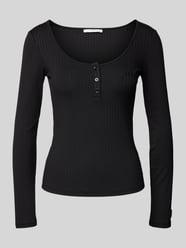 Longsleeve mit U-Boot-Ausschnitt von Guess Schwarz - 45