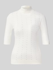 Slim Fit Longsleeve aus reiner Lanawolle Modell 'Maglia Costine' von Liu Jo White - 9