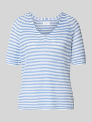 T-shirt z lnu z dekoltem w serek od Fynch-Hatton - 9