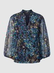 Blouse met all-over motief van More & More Turquoise - 9