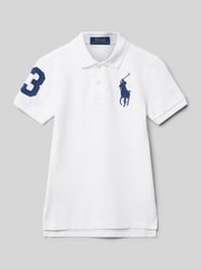 Slim Fit Poloshirt mit Logo-Stitching von Polo Ralph Lauren Teens Weiß - 40