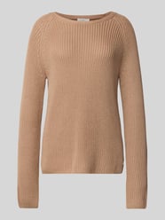 Sweter z dzianiny z prążkowanymi wykończeniami od Fynch-Hatton - 5