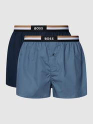 Boxershorts mit Logo-Bund im 2er-Pack Modell 'Boxer' von BOSS Blau - 16
