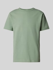 T-Shirt mit geripptem Rundhalsausschnitt Modell 'SANDER' von SELECTED HOMME Grün - 29