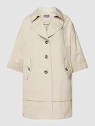 Lange jas met steekzakken opzij van White Label Beige - 18