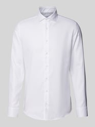 Slim Fit Business-Hemd mit Strukturmuster von SEIDENSTICKER Weiß - 28
