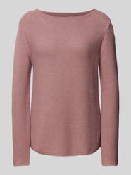 Sweter o kroju regular fit z dzianiny z bawełny od Marc O'Polo Fioletowy - 30