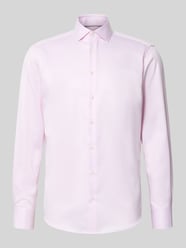 Regular fit zakelijk overhemd van katoen met haaikraag van Christian Berg Men Fuchsia - 18