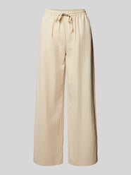 Wide Leg Stoffhose mit verkürztem Schnitt Modell 'CISSIE' von Soyaconcept Beige - 26