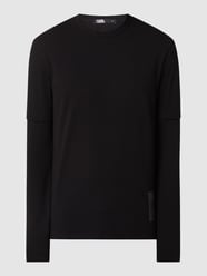 Longsleeve im Double-Layer-Look von Karl Lagerfeld Grau / Schwarz - 35