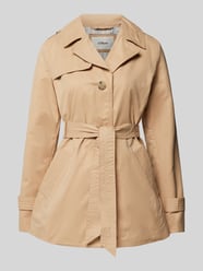 Kurzer Trenchcoat mit Bindegürtel von s.Oliver RED LABEL Beige - 35