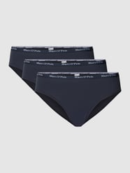 Slip met elastische band met logo, model 'Elements' van Marc O'Polo Blauw / turquoise - 30