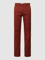 Spodnie materiałowe o kroju slim fit w jednolitym kolorze model ‘Miles’ od Selected Homme Czerwony - 23