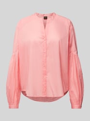 Bluzka z bufiastymi rękawami model ‘Berday’ od BOSS Orange Różowy - 32
