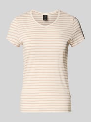 Slim Fit T-Shirt mit Streifenmuster Modell 'Stripe eyben' von G-Star Raw Pink - 4
