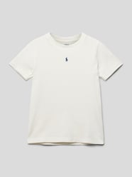 T-Shirt mit Logo-Stitching von Polo Ralph Lauren Teens Beige - 21