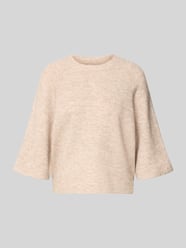 Oversize’owy sweter dzianinowy z rękawem 3/4 model 'SIMONI' od ONLY - 5