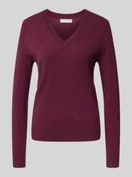 Strickpullover mit V-Ausschnitt von Christian Berg Woman Bordeaux - 22