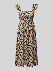 Midi-jurk met smokdetails, model 'LUNA' van Pieces - 9