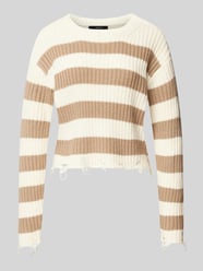 Pullover met lange mouwen en ronde hals, model 'MERCER' van Vero Moda Bruin - 4