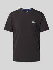T-Shirt mit Label-Print von EA7 Emporio Armani Blau - 36