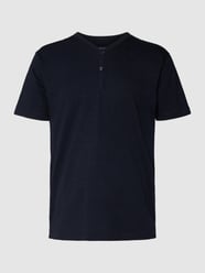 T-Shirt mit Serafino-Ausschnitt von Esprit Blau - 35
