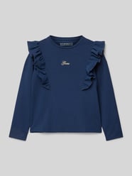 Longsleeve mit Label-Stitching von Guess Blau - 33