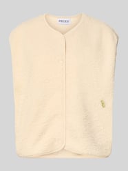 Kamizelka o kroju relaxed fit ze wzorem w panterkę model ‘KATTY’ od PIECES - 12