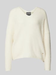 Gebreide pullover met V-hals, model 'THORA' van MOS MOSH - 47