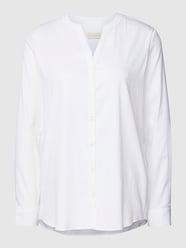 Blouse met tuniekkraag in effen design van Milano Italy Wit - 20