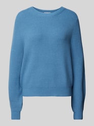 Oversized Strickpullover aus Viskose-Mix mit Rundhalsausschnitt von Christian Berg Woman Blau - 40