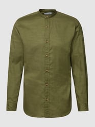 Koszula casualowa ze stójką model ‘BAND’ od Jack & Jones Zielony - 34
