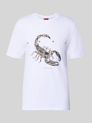 T-shirt o kroju regular fit z czystej bawełny model 'DISCORB' od HUGO - 33